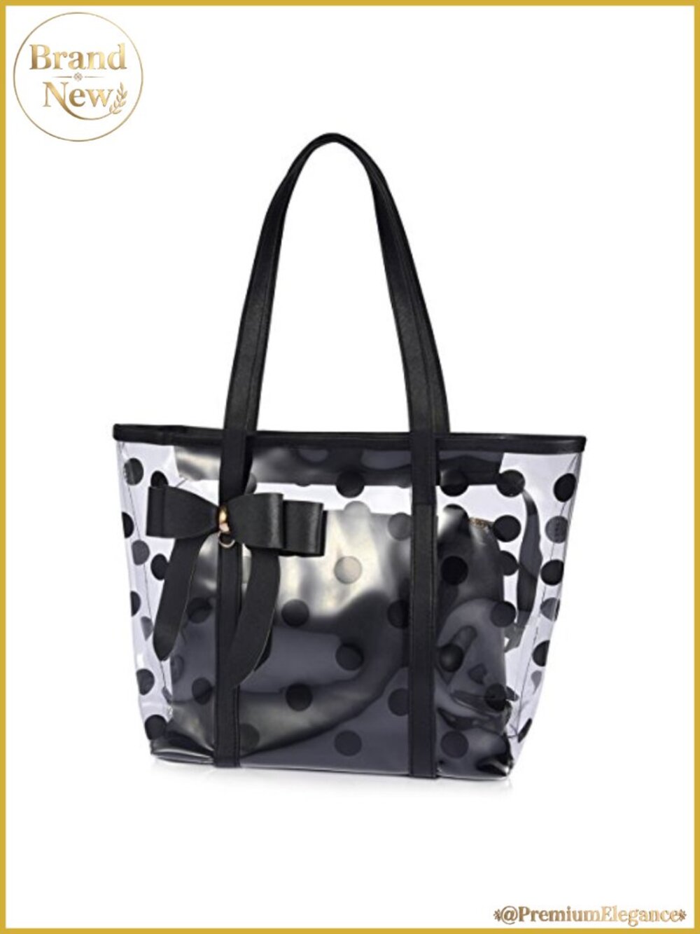 Clear PVC Tote Bag Multi-Use Shoulder Handbag Waterproof Beach Shopping Bag